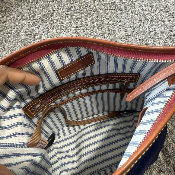 Dooney and Bourke Navy Wayfarer All Weather Hobo Crossbody Shoulder Bag - Picture 7 of 8